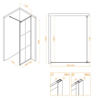 Душевая перегородка RGW WA-110W 351011010-15 100см белый